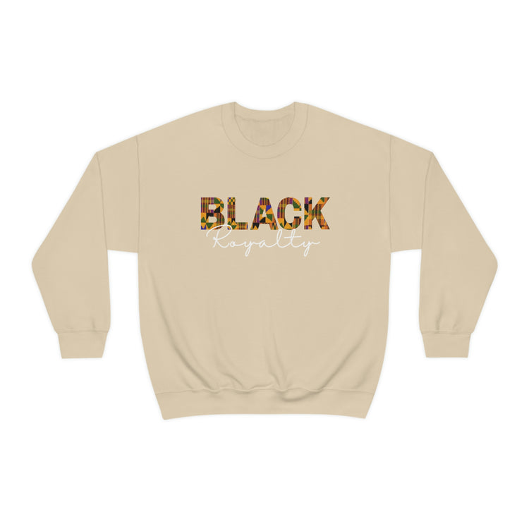 Adult Unisex Kente Letter Black Royalty Sweatshirt